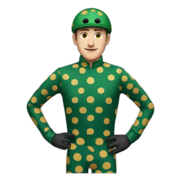 paul townend jockey dark green polka dot sticker