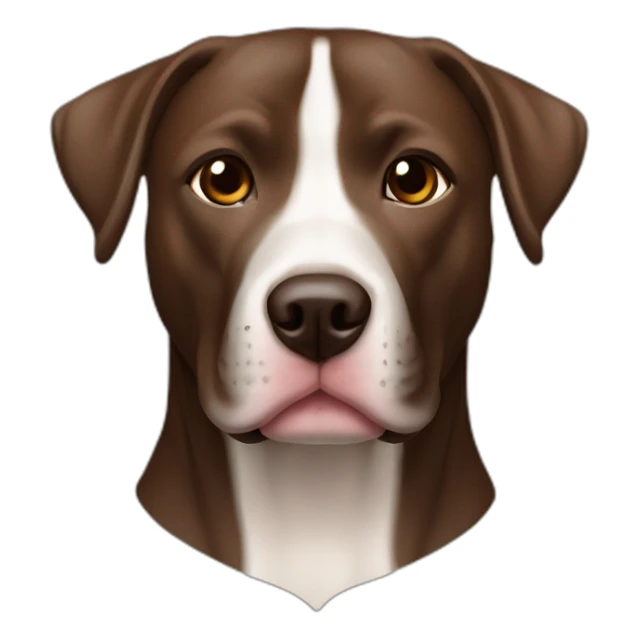 Mezcla de labrador pitbull café oscuro y marrón sticker