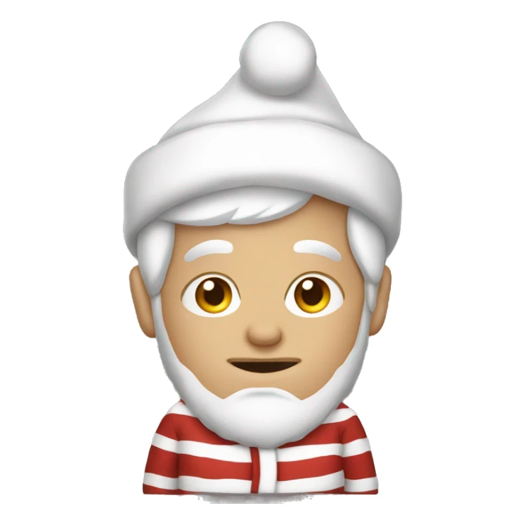 Caucasian Santa in pajamas  sticker
