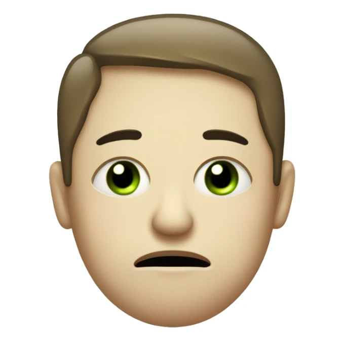 A tired face with half-closed, dark-circled eyes, slightly green cheeks for nausea, a sweat drop or swirls for dizziness, and one hand on the forehead to show a headache or hangover 
  sticker