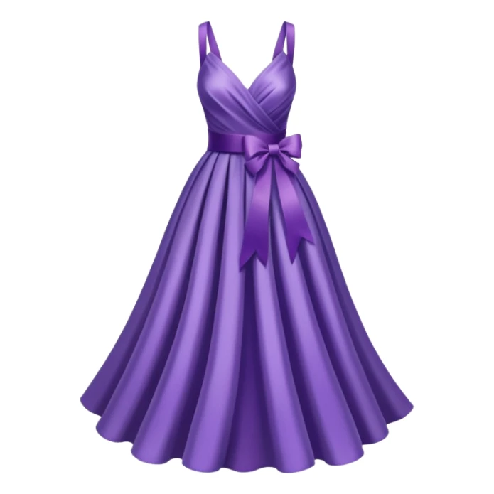 purple ribbon dress sticker