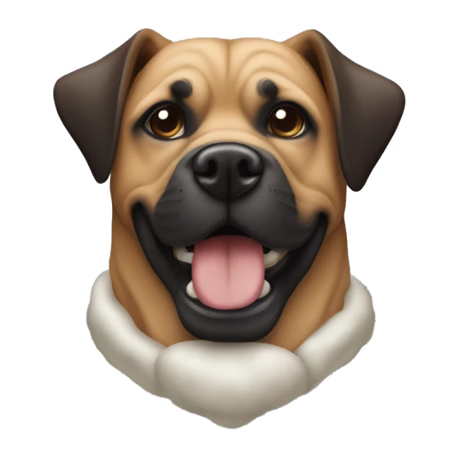 Weihnachtliche Bordeauxdogge mit schwarzer Maske  sticker