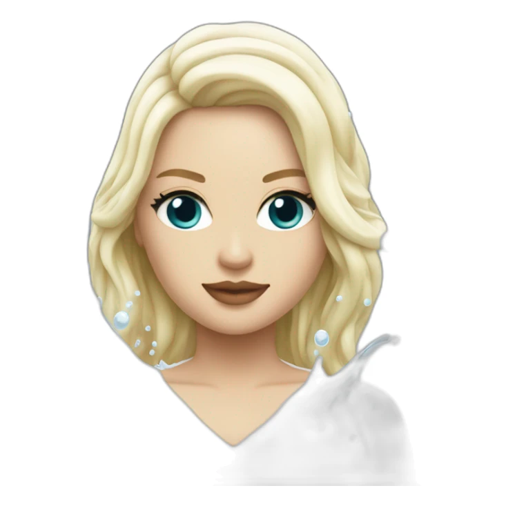 Alexis Texas covered in white coloured water sticker