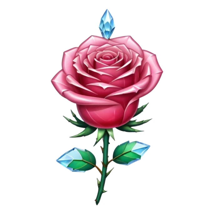 Rose made out of broken crystal  sticker