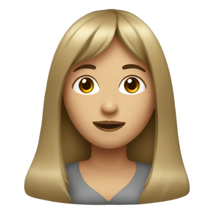 a woman with long hair with bangs sticker