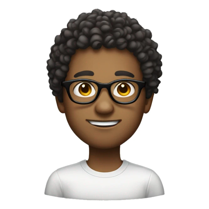 Spects, innocent and curly hair  sticker