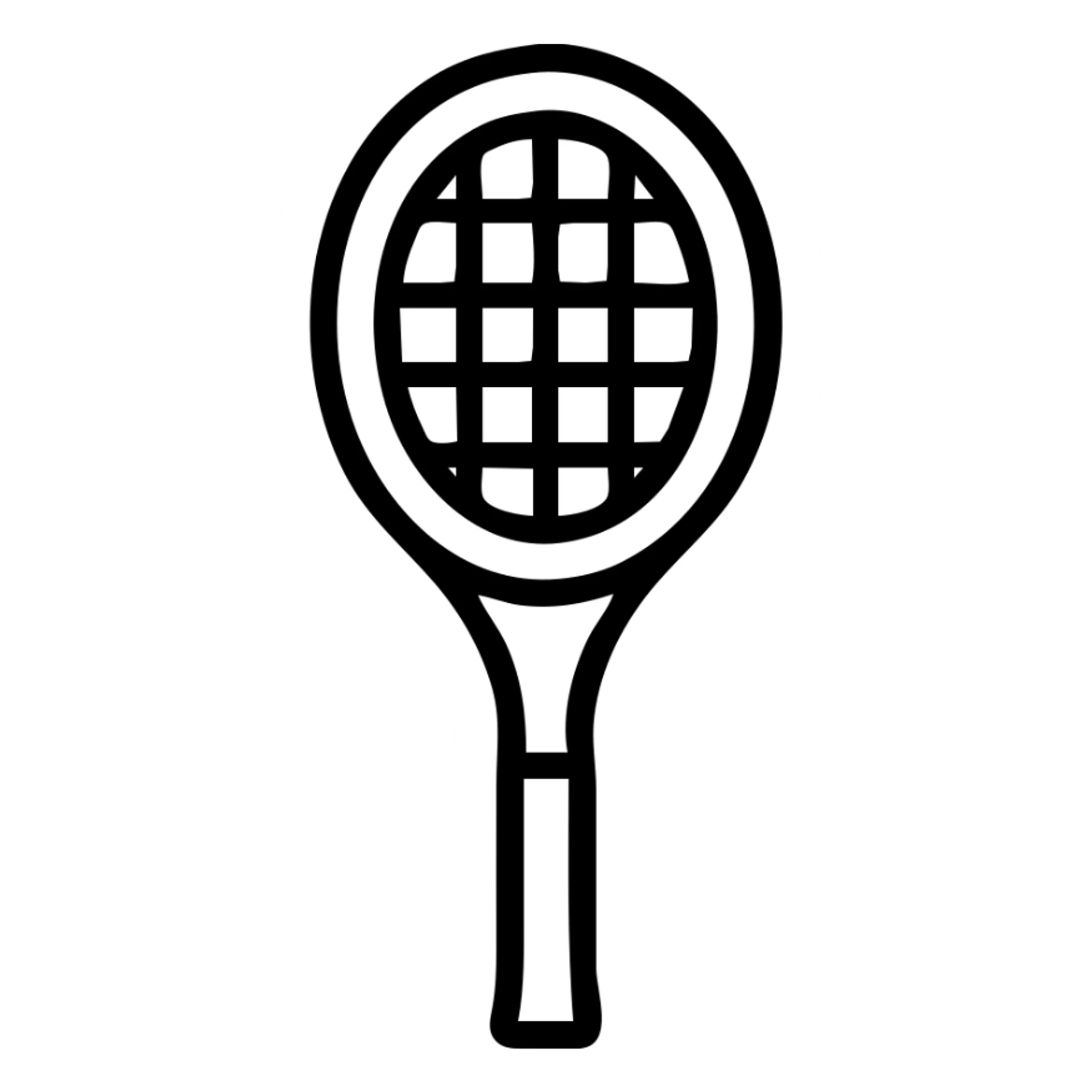 tennis icon, line art, clean and geometric, no background sticker