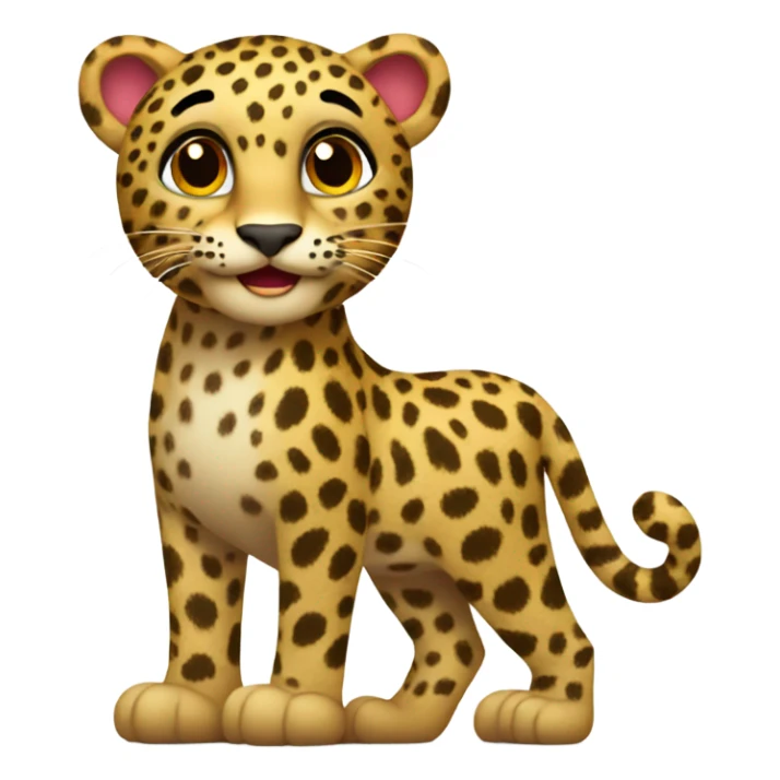 A leapord holding up an I love you sign  sticker