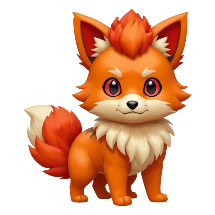 Litten-Growlithe-Eevee-Vulpix-fusion sticker