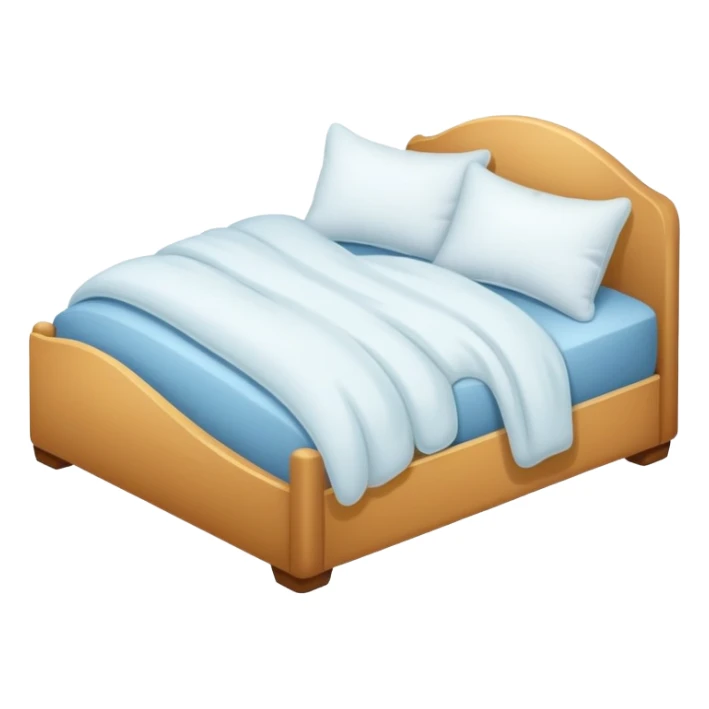 bed with a pillow and stars, calm and inviting sticker