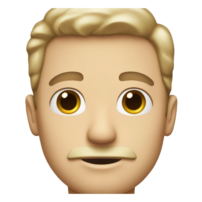 white guy with side part no side burns and super thin mustache  sticker