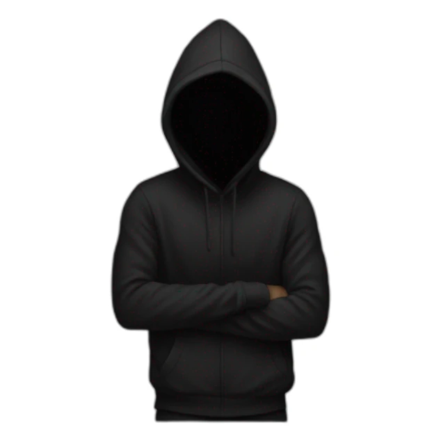 a person with black hoodie(hide his face) sticker