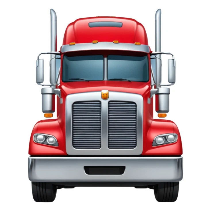 18 wheeler truck international facing me  sticker