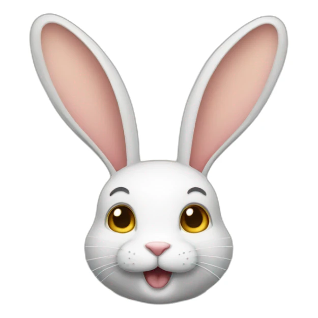 yellow rabbit ears just the ears no bunny sticker