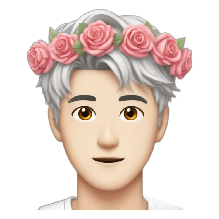 kpop-boyband-exo-sehun-rose-crown sticker