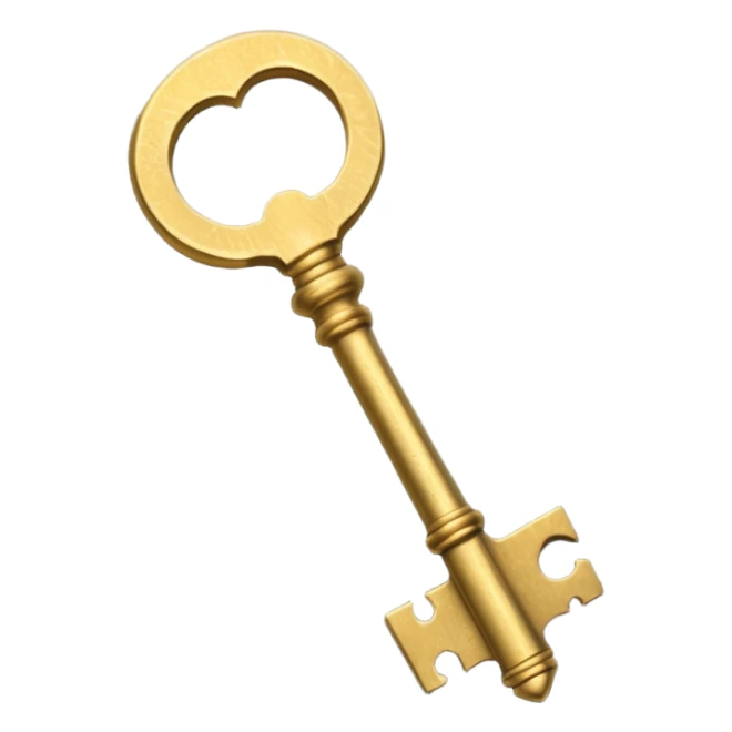 The design is an antique-style (or "skeleton") key. The color is a worn, textured gold or brass, which will stand out against YouTube's dark mode and ties into the yellow text boxes on your thumbnails. The key itself symbolizes "unlocking" the "unseen" or "secret" stories you cover. sticker