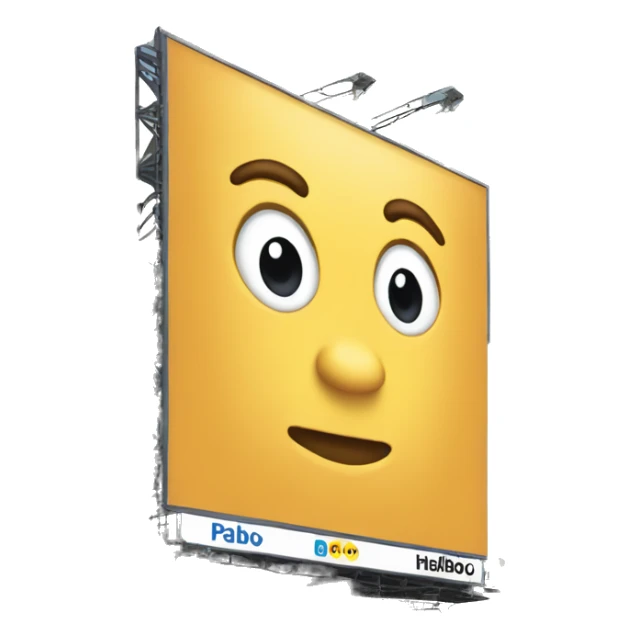 billboard with he name "PABLO" written on it sticker