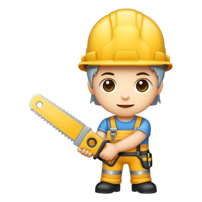 Testere related to İnşaat Aletleri, chibi emoji style, with glowing effects sticker