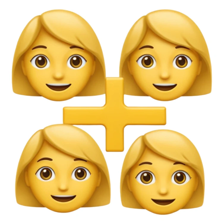 Emoji estilo WhatsApp com rosto amarelo clássico, expressão neutra com sobrancelhas muito bem marcadas, arqueadas e definidas, olhos semicerrados com leve atitude, boca com leve sorriso de confiança. sticker