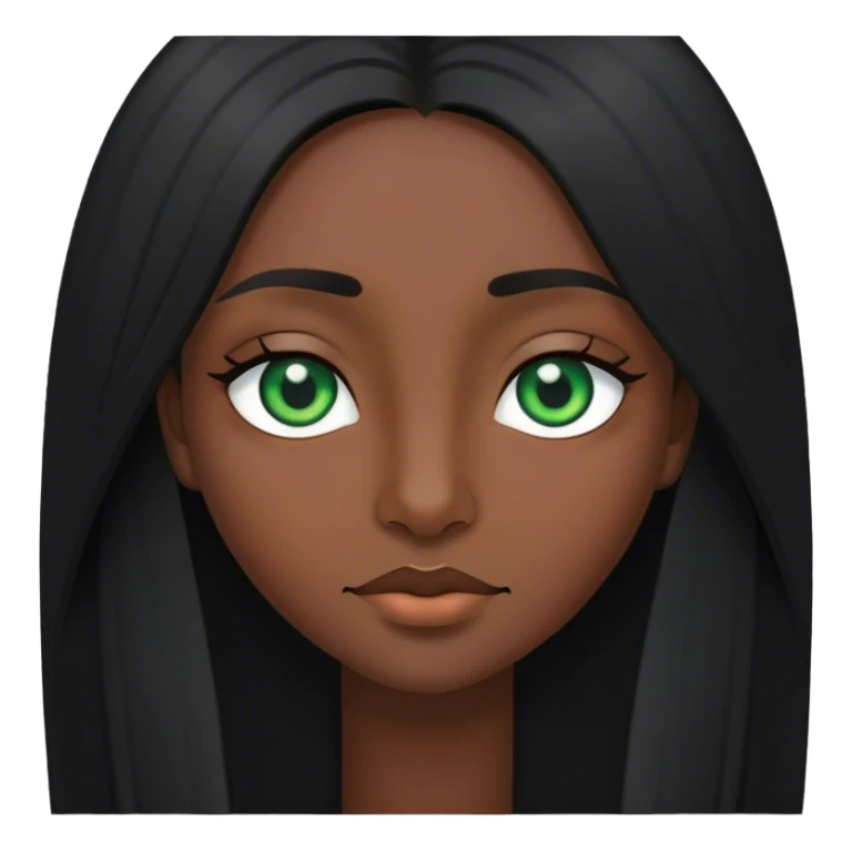 chico de pelo lacio y largo y moreno y color de ojos verdes.  sticker