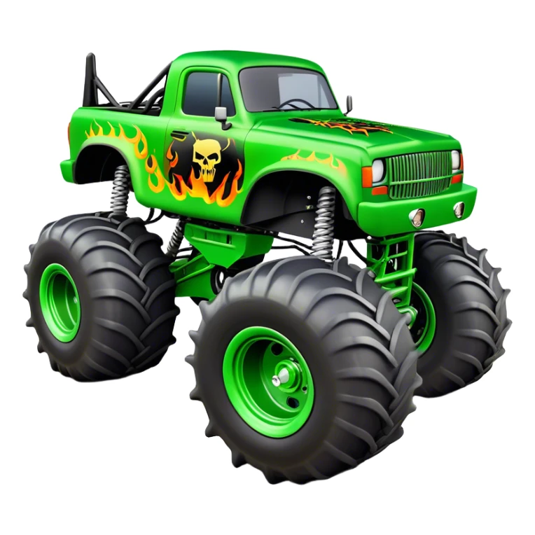 Grave Digger - Monster Jam (Model Year: 2022) (Iconic colour: Green with flames) sticker