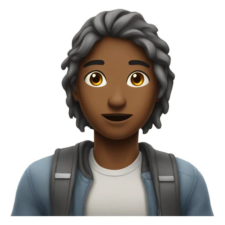 A girl teleporting to see her boyfriend sticker