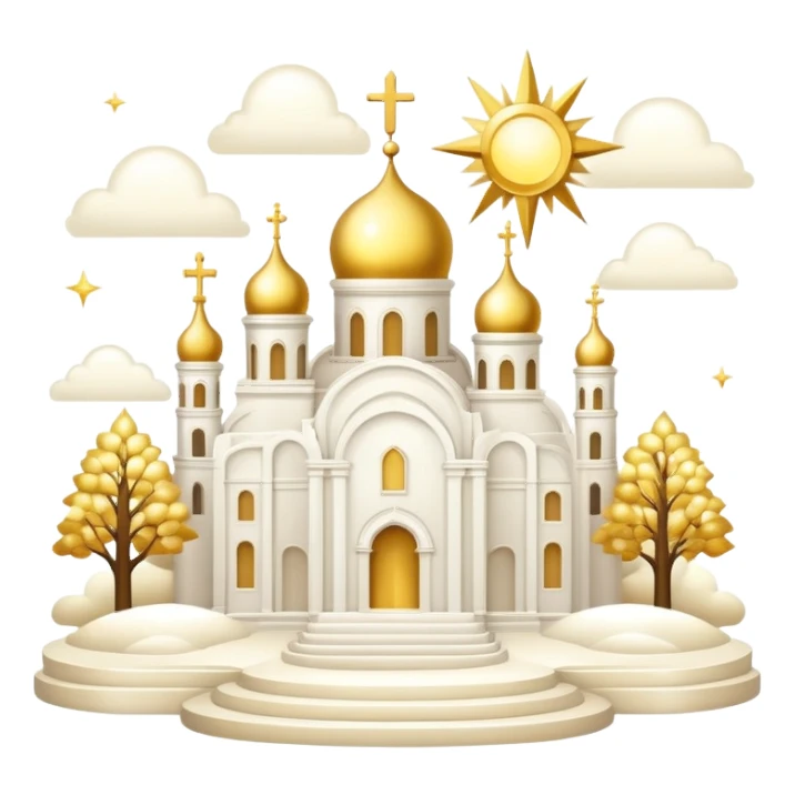 White and Golden Divine Holy Glorious Shiny Sparkly Scenic Scenery Deco sticker