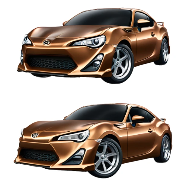 Side view Chewbacca’s teeth grill Toyota 86 ,blueberry body ,chrome wheels  sticker