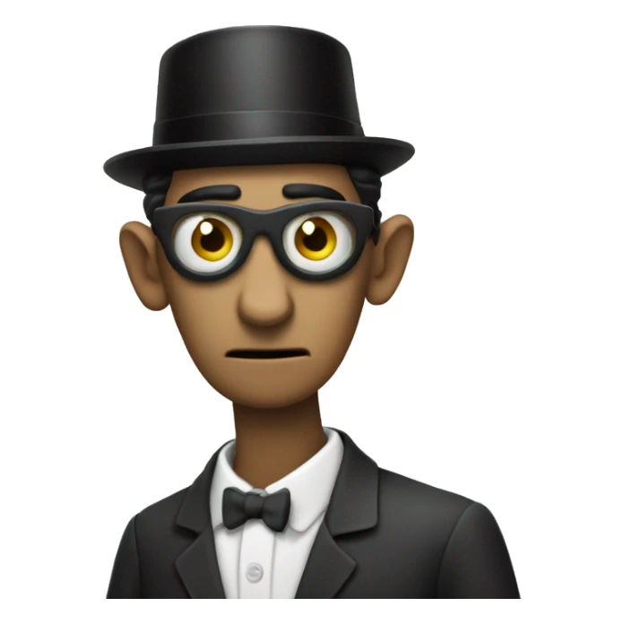 Kafka holds a cell phone in his hands sticker