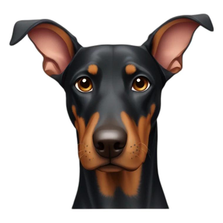 Doberman face sticker