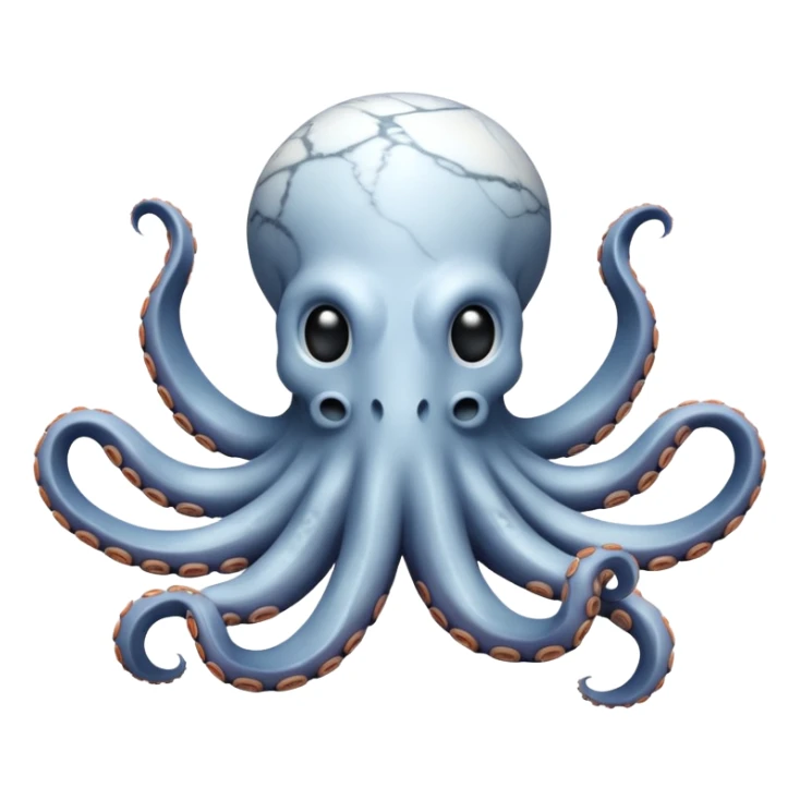 octopus scupted of white greek marble sticker