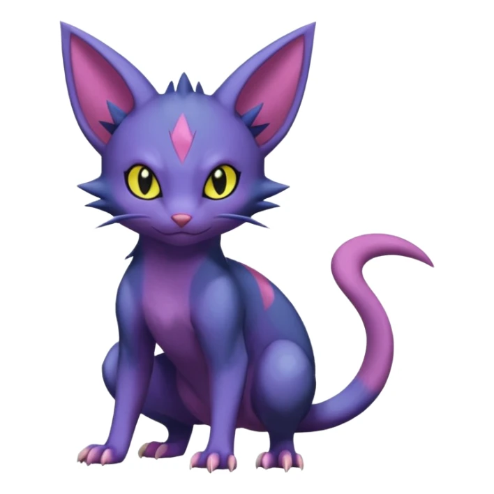 Sneasel-Purrloin-Nidorino-Fakémon-hybrid-creature (full body)  sticker