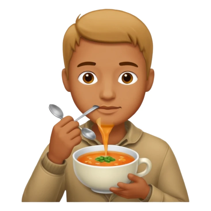 Başka çorba içen adam gerçekçi sticker