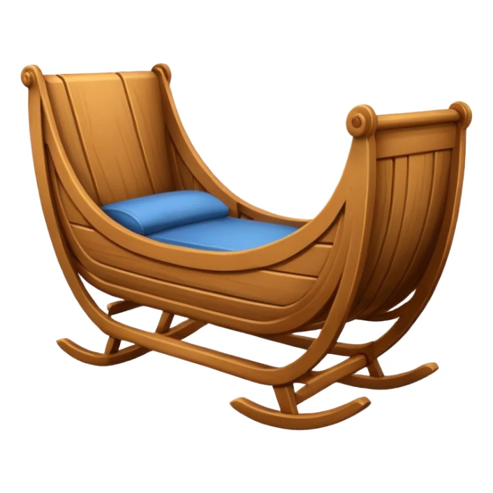 noel wood cradle sticker