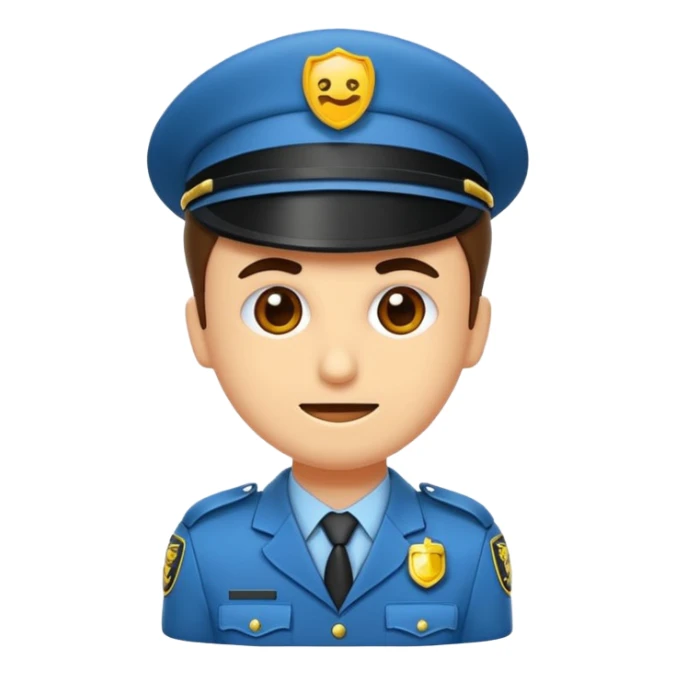 üstüne çizgi atılmış polis emojisi yap sticker