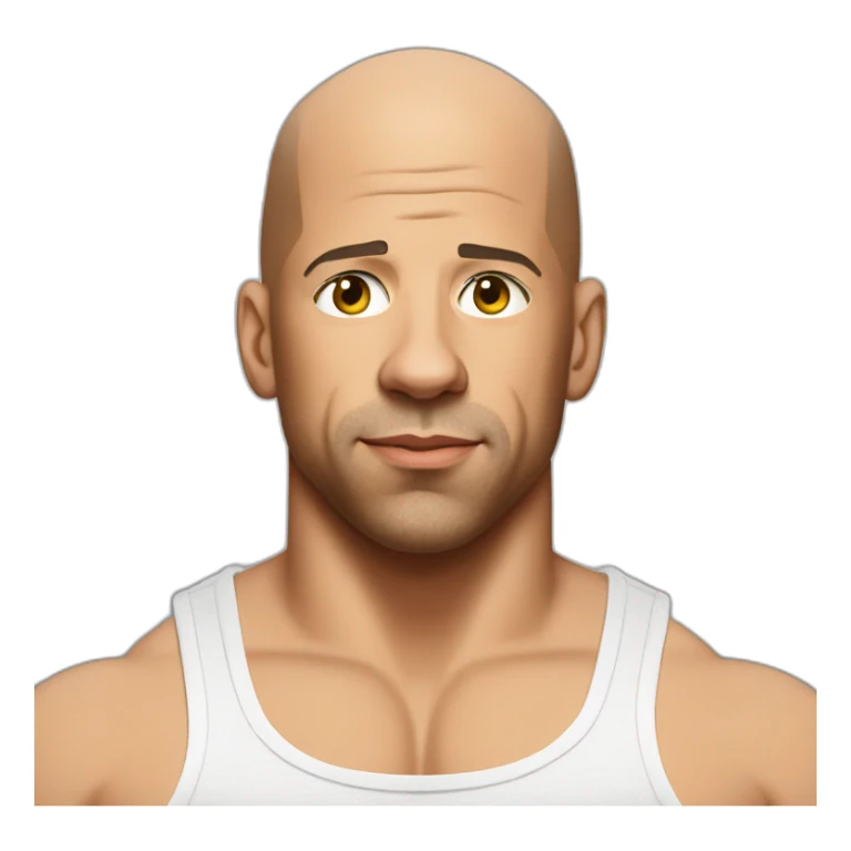 Vin diesel in tanktop sticker