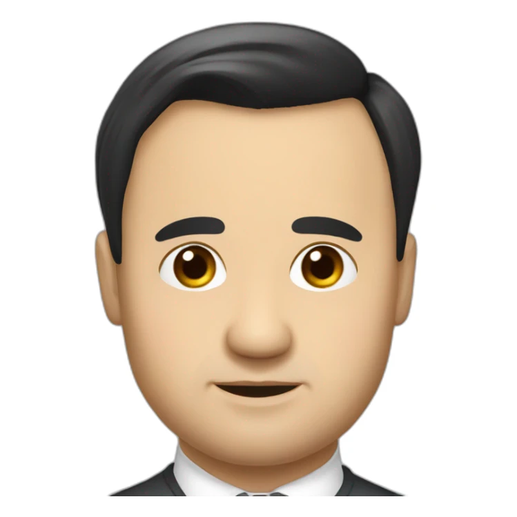 Andrzej Duda with black hair sticker