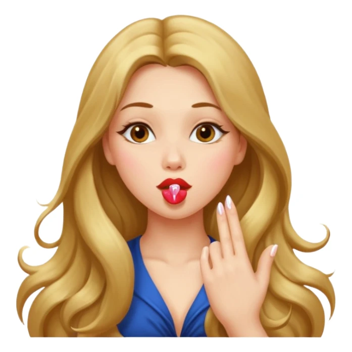 Sexy woman with a big butt blowing kisses sticker