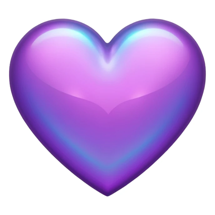purple heart with a holographic shine sticker