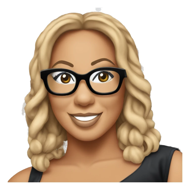 mariah carey's face on mount rushmore wearing black glasses  sticker