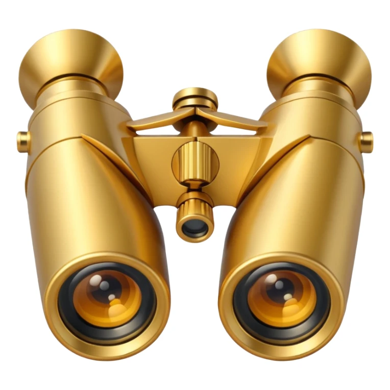 gold binoculars with BIG lenses and simple eye holes sticker