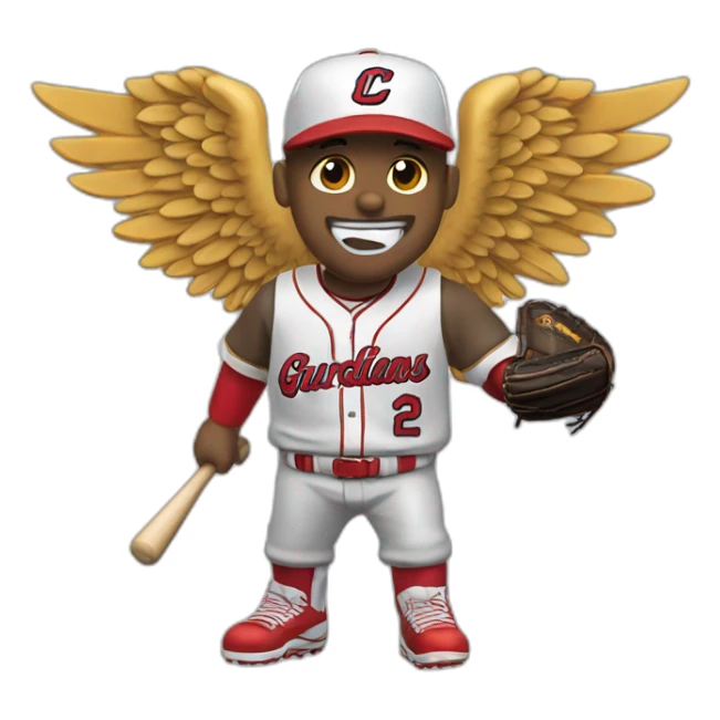Cleveland Guardians Baseball with wings Logo MLB sticker