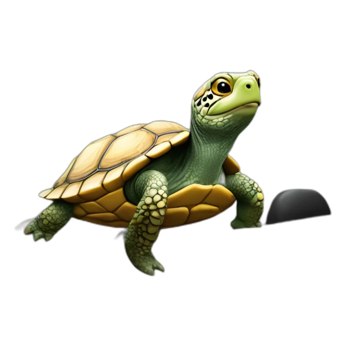 Tortue sur loutre sur ourse sur homme sur voiture sticker