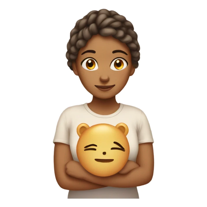 Calm girl and cozy emojis sticker