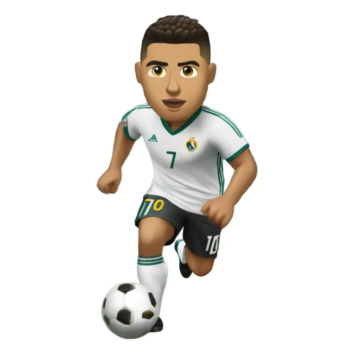 ronaldo playing football sticker