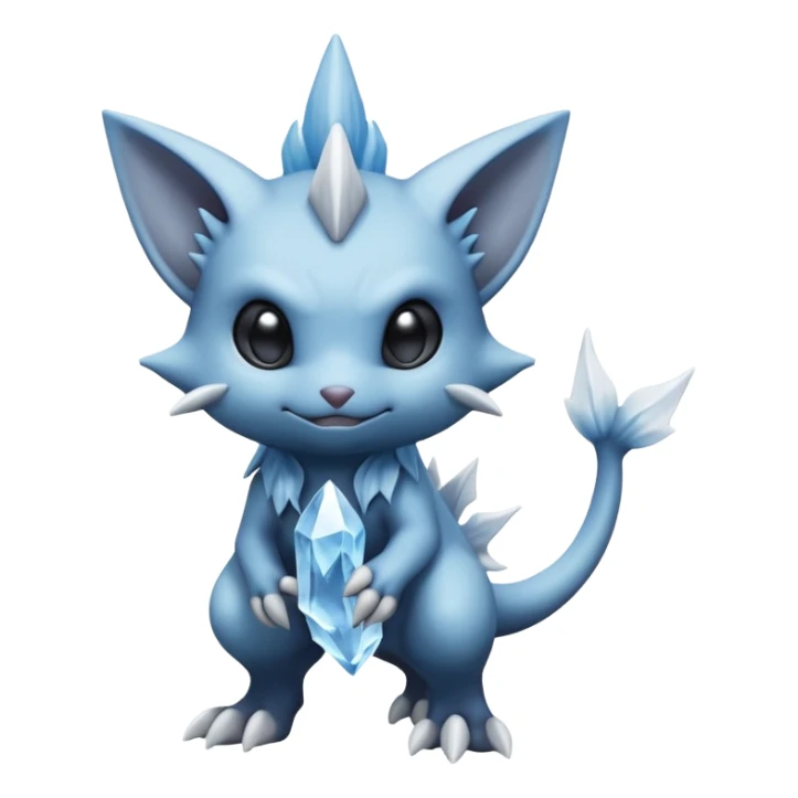 Elemental dark realistic sudo dusky mechanical frosty fairy-like fantasy epic rare Glalie-Sneasel-Togetic-Pokémon-Fakémon-hybrid-creature sticker