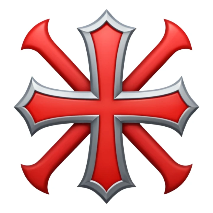 the red cross of the knights templar sticker