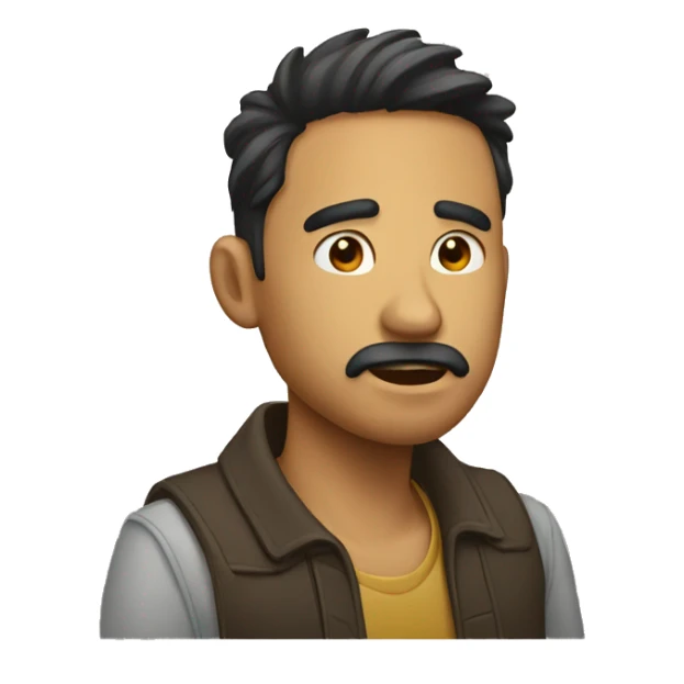 Hombre asiendo mewing sticker