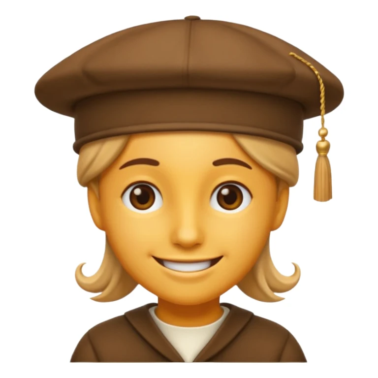 Emoji avec un chapeau de poète sticker