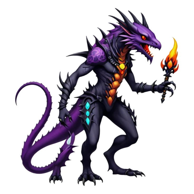 Gothic badass cool complex exotic colorful aesthetic-scenery-Fakémon-creature (full body) sticker
